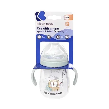 Kikka Boo šolja sa silikonskim piskom Savanna 240ml Mint-3 Kikka Boo šolja sa silikonskim piskom Savanna 240ml Mint-3