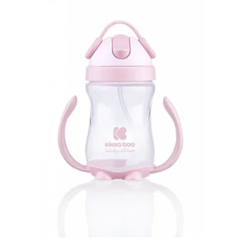 Kikka Boo šolja sa slamkom i ručicama 300ml pink Kikka Boo šolja sa slamkom i ručicama 300ml pink