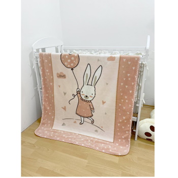 Kikka Boo ćebence Super soft baby 80x110 Rabbits in Love -1