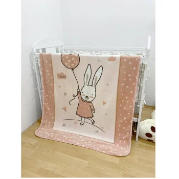 Kikka Boo ćebence Super soft baby 80x110 Rabbits in Love -1 Kikka Boo ćebence Super soft baby 80x110 Rabbits in Love -1