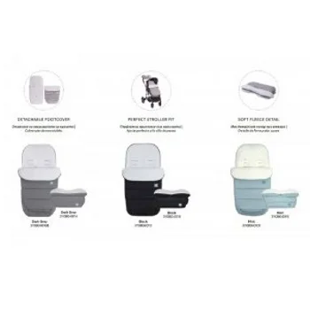 Kikka Boo zimska navlaka za kolica Classic Black-1 Kikka Boo zimska navlaka za kolica Classic Black-1