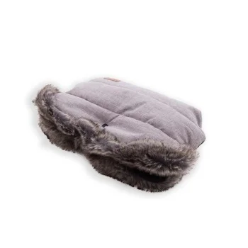 Kikka Boo zimska navlaka za rukohvat kolica Fur Melange Grey-1 Kikka Boo zimska navlaka za rukohvat kolica Fur Melange Grey-1