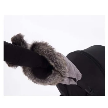 Kikka Boo zimska navlaka za rukohvat kolica Fur Melange Grey-2 Kikka Boo zimska navlaka za rukohvat kolica Fur Melange Grey-2