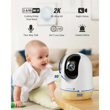 Kikkaboo Wi-Fi & Bluetooth baby kamera Ethan KKB41132-3