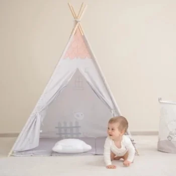 Kikka Boo drveni šator sa prostirkom Orange House-5 Kikka Boo drveni šator sa prostirkom Orange House-5