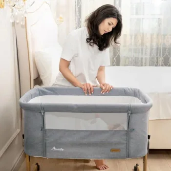 Kikka Boo kolevka Amaris wood dekor Light Grey-1