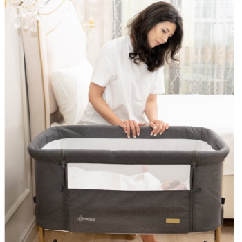 Kikka Boo kolevka Amaris wood dekor Dark Grey-1 Kikka Boo kolevka Amaris wood dekor Dark Grey-1