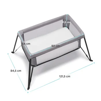 Kinderkraft prenosivi krevetac Movi wood grey-6 Kinderkraft prenosivi krevetac Movi wood grey-6