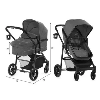 Kolica za bebe 3u1 set Juli Grey Kinderkraft-8 Kolica za bebe 3u1 set Juli Grey Kinderkraft-8