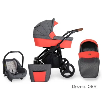Kunert kolica za bebe 2u1 set Rotax crni ram 08R  