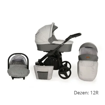 Kunert kolica za bebe 2u1 set Rotax crni ram 12R Kunert kolica za bebe 2u1 set Rotax crni ram 12R