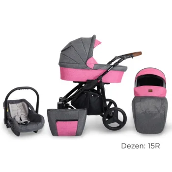 Kunert kolica za bebe 2u1 set Rotax crni ram 15R Kunert kolica za bebe 2u1 set Rotax crni ram 15R
