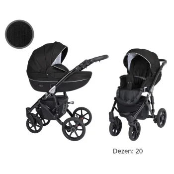Kunert kolica za bebe 2u1 set Mila crni ram 20 Kunert kolica za bebe 2u1 set Mila crni ram 20