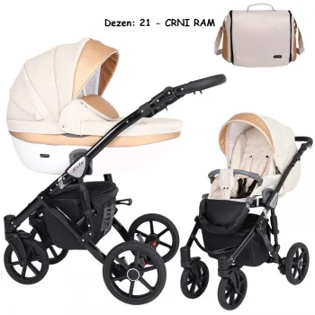 Kunert kolica za bebe 2u1 set Mila crni ram 21-1 Kunert kolica za bebe 2u1 set Mila crni ram 21-1