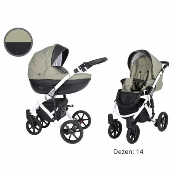 Kunert kolica za bebe 2u1 set Mila beli ram 14 Kunert kolica za bebe 2u1 set Mila beli ram 14
