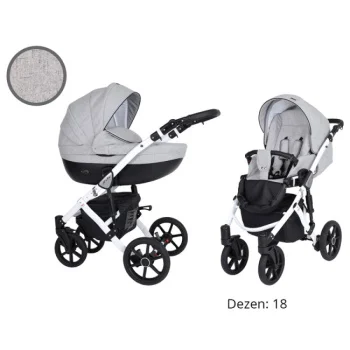 Kunert kolica za bebe 2u1 set Mila beli ram 18 Kunert kolica za bebe 2u1 set Mila beli ram 18