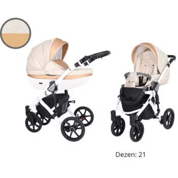 Kunert kolica za bebe 2u1 set Mila beli ram 21 Kunert kolica za bebe 2u1 set Mila beli ram 21