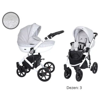 Kunert kolica za bebe 2u1 set Mila beli ram 3 Kunert kolica za bebe 2u1 set Mila beli ram 3