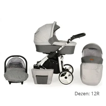 Kunert kolica za bebe 2u1 set Rotax beli ram 12R Kunert kolica za bebe 2u1 set Rotax beli ram 12R