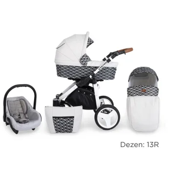 Kunert kolica za bebe 2u1 set Rotax beli ram 13R Kunert kolica za bebe 2u1 set Rotax beli ram 13R