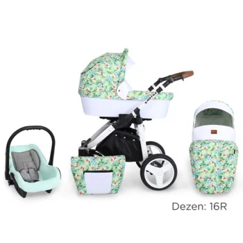 Kunert kolica za bebe 2u1 set Rotax beli ram 16R Kunert kolica za bebe 2u1 set Rotax beli ram 16R