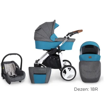 Kunert kolica za bebe 2u1 set Rotax beli ram 18R Kunert kolica za bebe 2u1 set Rotax beli ram 18R