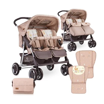 Lorelli dečija kolica Twin Beige Bear Party 2019 + Torba Lorelli dečija kolica Twin Beige Bear Party 2019 + Torba