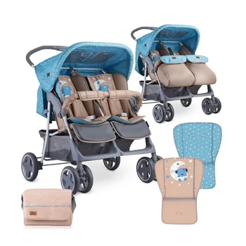 Lorelli kolica Twin Blue&Beige Moon Bear 2019 + Torba Lorelli kolica Twin Blue&Beige Moon Bear 2019 + Torba