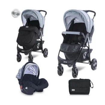 Lorelli kolica za bebe Daisy basic set black silver blue Lorelli kolica za bebe Daisy basic set black silver blue