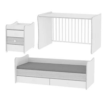 Lorelli krevetac 3u1 Maxi Plus 70/160cm White / Coffee-1 Lorelli krevetac 3u1 Maxi Plus 70/160cm White / Coffee-1