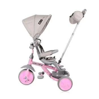 Lorelli tricikl Lucky crew grey pink-3 Lorelli tricikl Lucky crew grey pink-3