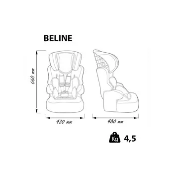 Nania auto sedište Beline Access grey 9-36kg 298186-1 Nania auto sedište Beline Access grey 9-36kg 298186-1
