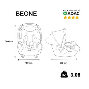 Nania auto-sedište/nosiljka BeOne Minnie Stargazer 0-13 kg-4 Nania auto-sedište/nosiljka BeOne Minnie Stargazer 0-13 kg-4