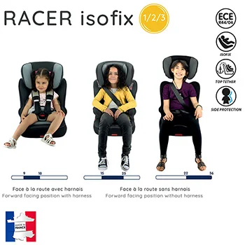 Nania auto-sedište 9-36 kg Racer ISOFIX Silver-5 Nania auto-sedište 9-36 kg Racer ISOFIX Silver-5