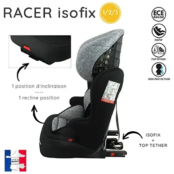 Nania auto-sedište 9-36 kg Racer ISOFIX Silver-4 Nania auto-sedište 9-36 kg Racer ISOFIX Silver-4