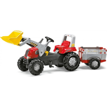 Rolly Toys traktor na pedale Junior sa prikolicom i kašikom 811397