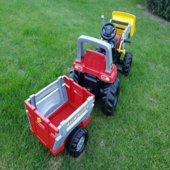 Rolly Toys traktor na pedale Junior sa prikolicom i kašikom 811397-3