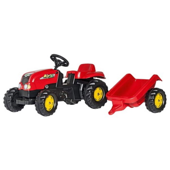 Rolly Toys traktor na pedale sa prikolicom crveni 012121