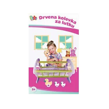 Drvena kolevka za lutku-4 Drvena kolevka za lutku-4