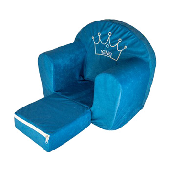 Fotelja za decu na razvlačenje King plava-1