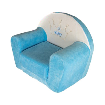 Fotelja za decu na razvlačenje King plavo-bela