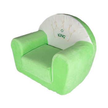 Fotelja za decu na razvlačenje King zeleno-bela