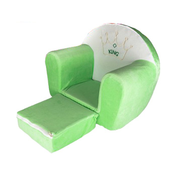 Fotelja za decu na razvlačenje King zeleno-bela-1