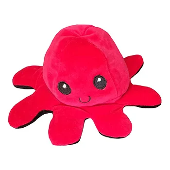 Plišana hobotnica sa dva lica - ciklama-crna-1