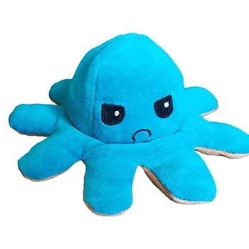 Plišana hobotnica sa dva lica - narandžasto-plava-2 Plišana hobotnica sa dva lica - narandžasto-plava-2