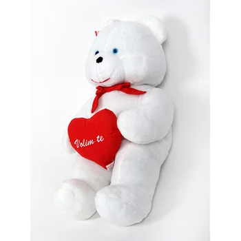 Meda Džambo 85cm sa srcem beli-1 Meda Džambo 85cm sa srcem beli-1