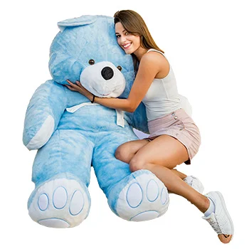 Meda Laki veliki 170cm plavi sa vezenim šapama-2 Meda Laki veliki 170cm plavi sa vezenim šapama-2