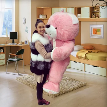 Meda Laki veliki 170cm roze sa vezenim šapama-1 Meda Laki veliki 170cm roze sa vezenim šapama-1