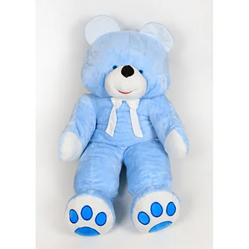 Meda Laki veliki 170cm plavi sa vezenim šapama-1 Meda Laki veliki 170cm plavi sa vezenim šapama-1