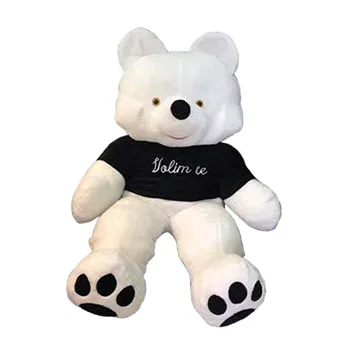 Meda Laki veliki 170cm sa crnom majicom (tekst po izboru)-1 Meda Laki veliki 170cm sa crnom majicom (tekst po izboru)-1